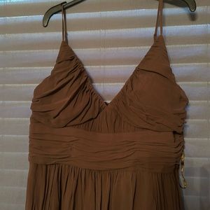 Semi formal brown silk dress